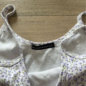 BRANDY MELVILLE FLOWER TANK TOP